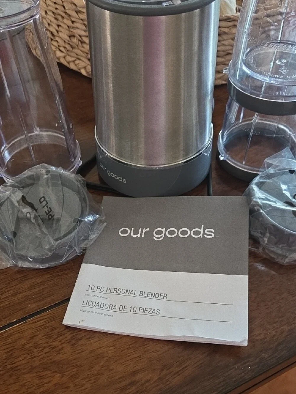Life Is Good Stainless Steel Personal Blender with Clear Cups